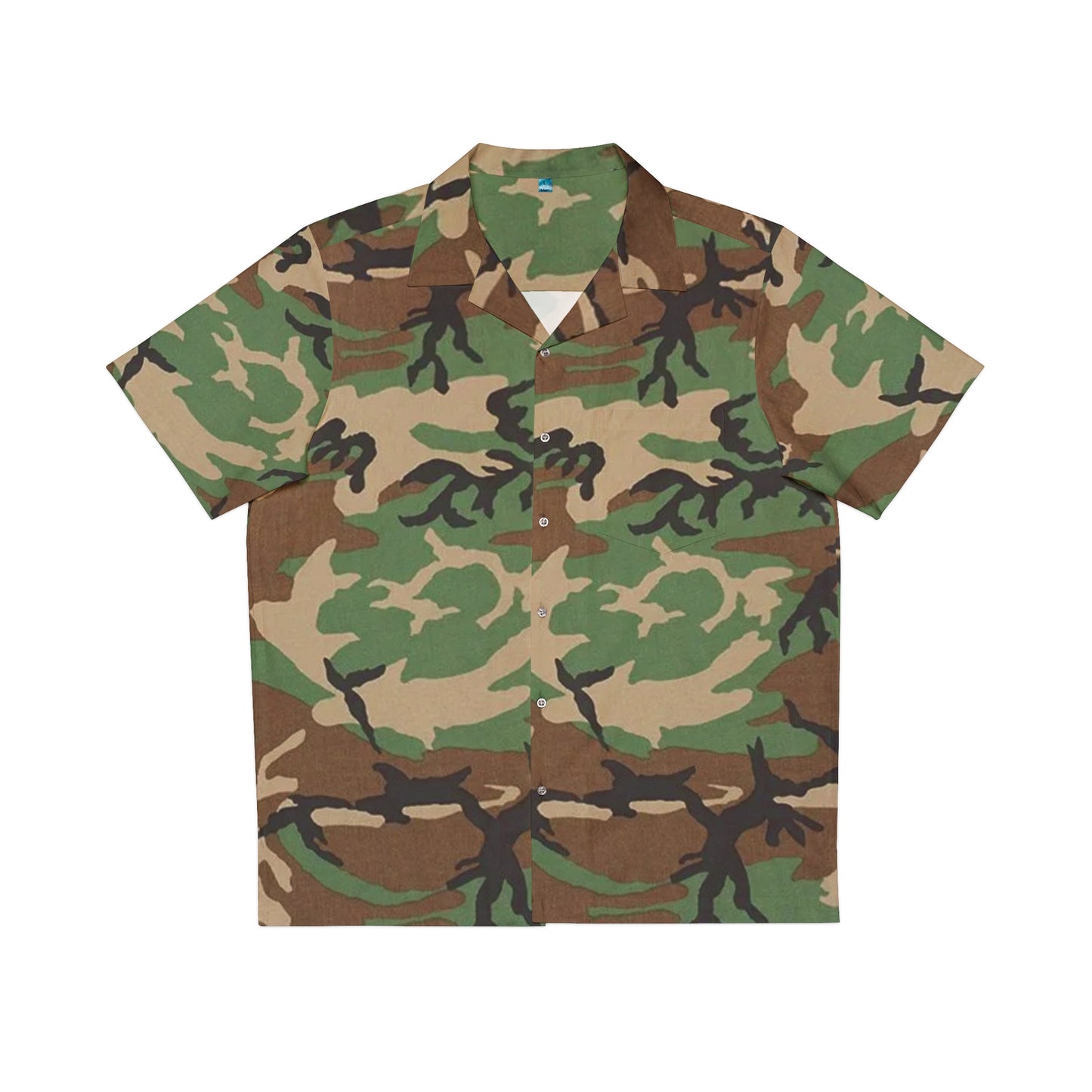 Men's M81 Camouflage Hawaiian Shirt, Tropical Shirt for Summer, Beachwear, Vacation Outfit, Casual Wear