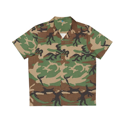 Men's M81 Camouflage Hawaiian Shirt, Tropical Shirt for Summer, Beachwear, Vacation Outfit, Casual Wear